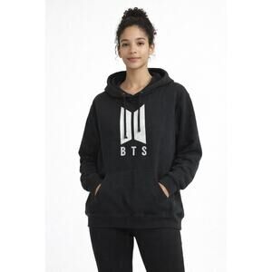BTS Logo Black Hoodie | Unisex K-Pop Merch Sweatshirt